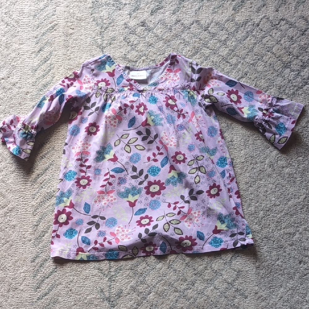 Hanna Andersson Long Sleeve Purple and Blue Dress